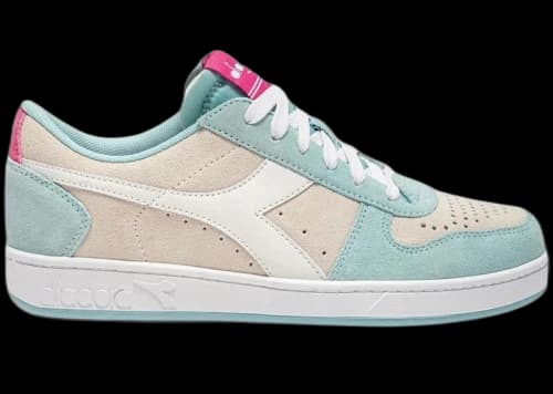 Diadora Magic Basket Low Suede Surf Spray Whisper White (Women's)