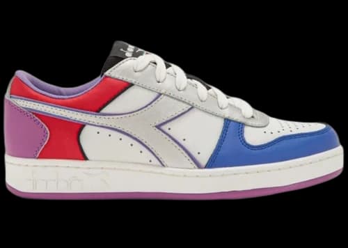 Diadora Magic Basket Low Galaxy White Silver Pink Blue (Women's)