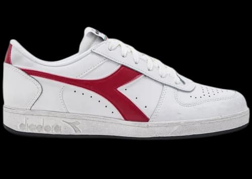 Diadora Magic Basket Low Icona White Chili Red
