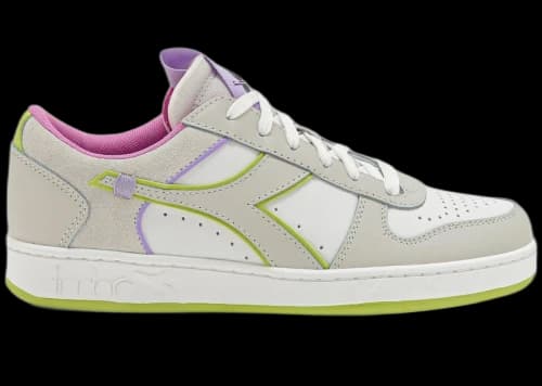 Diadora Magic Basket Low Label White Daiquiri Green Pink (Women's)