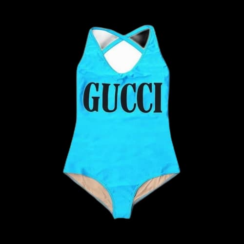 Gucci Logo Swimsuit 'Vivid Blue'