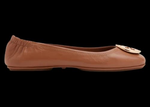 Tory Burch Minnie Travel Ballet Flats Royal Tan Gold (Women's)