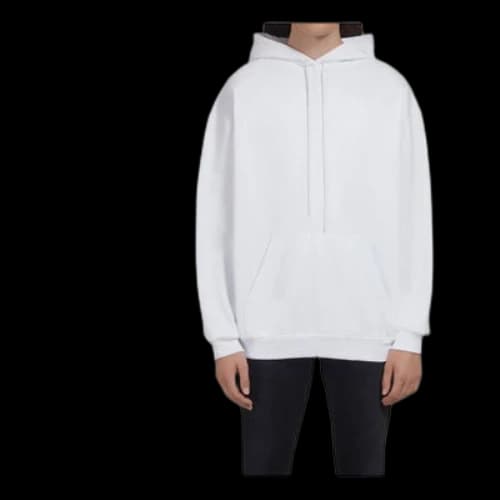 Balenciaga Back Large Logo Solid Color Printing White