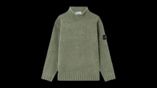 Stone Island Cotton Chenille 5100019 Sweater Sage Green