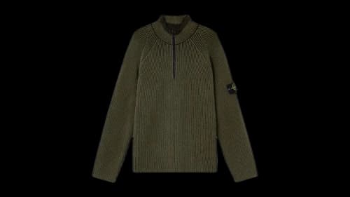 Stone Island Vanise Full Rib RWS Wool 5100024 Sweater Military Green