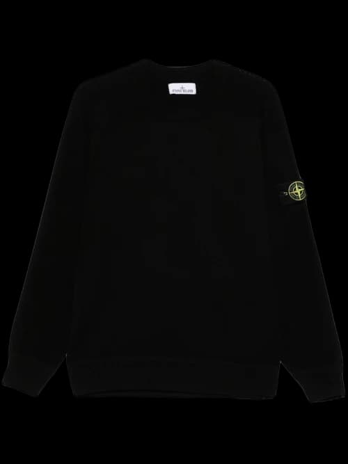 Stone Island Logo Crewneck Black
