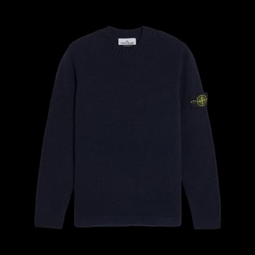 Stone Island Wool-Nylon Knit Crewneck 'Navy Blue'