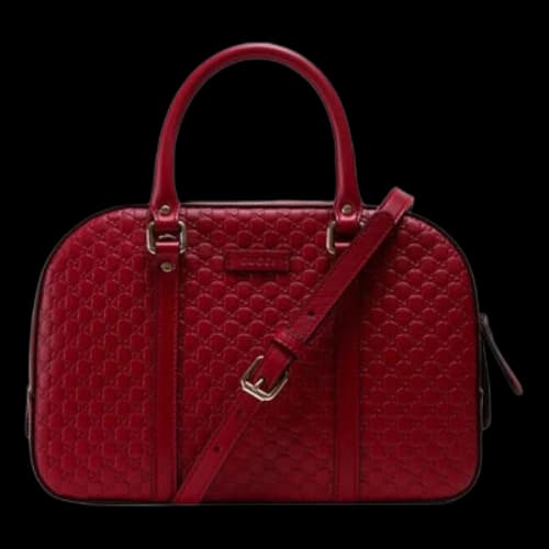 Gucci Logo Embossing Cowhide handbag Red Classic (Women's)