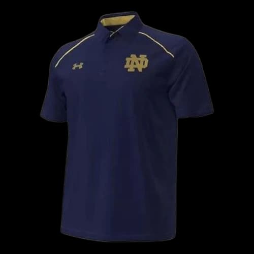 Under Armour University of Notre Dame Logo Polo Shirt 'Navy Blue'