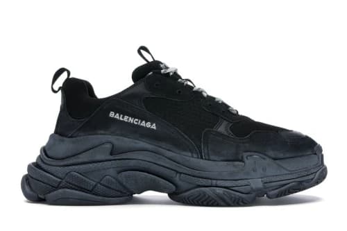 Balenciaga Triple S Triple Black (2018 Reissue) (Pre-Distressed)