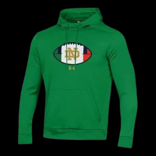 Under Armour Fleece University of Notre Dame Logo Hoodie 'Green'