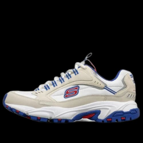 Skechers Stamina Low Running Shoes White/Red/Yellow