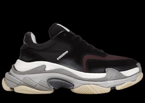 Balenciaga Triple S Black Burgundy