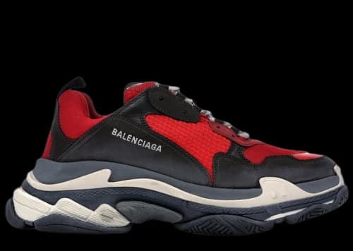 Balenciaga Triple S Red Black (Pre-Distressed)