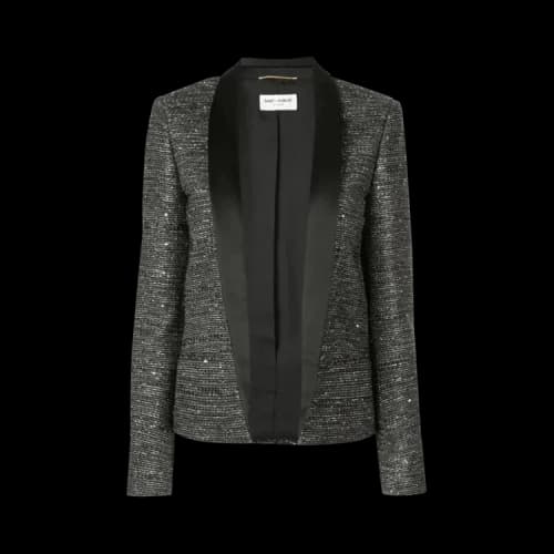 Saint Laurent Tweed Blazer 'Grey'