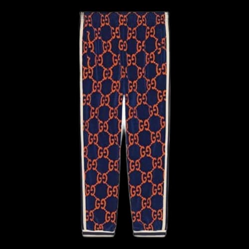 Gucci Athleisure Casual Sports Long Pants/Trousers Blue Orange