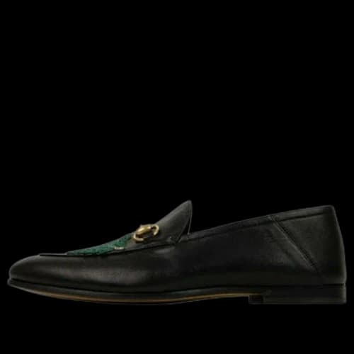 Gucci Brixton Bobcat Horsebit Accent Dress Loafers 'Black'