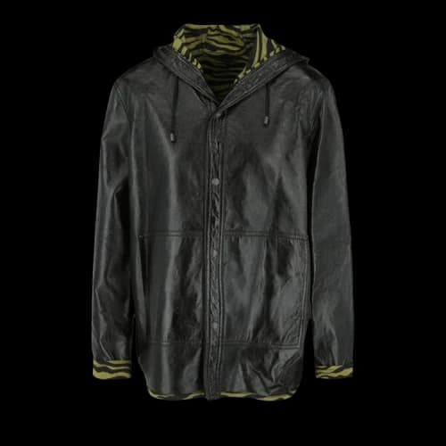 Bottega Veneta Zebra Print Lined Leather Jacket 'Black/Multicolor'