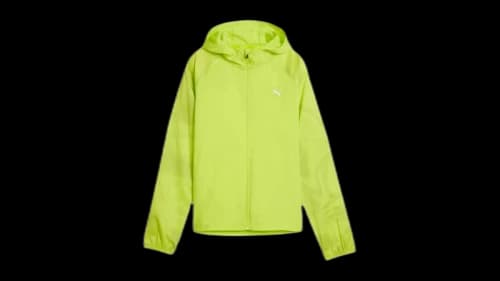 Puma Women's Run Favorite Graphic Woven Full Zip Jacket Lime Pow