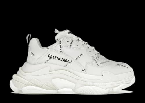 Balenciaga Triple S Allover Logo White (Women's)