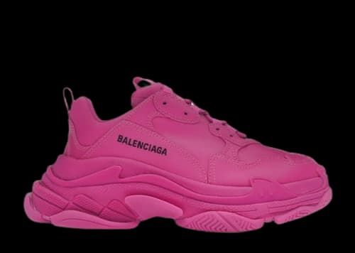 Balenciaga Triple S Faux Leather Dark Pink (Women's)
