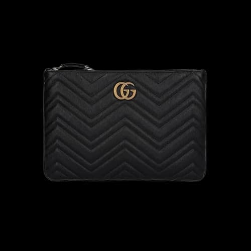 Gucci Leather GG Marmount Pouch With Heart 'Black'