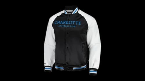 Mitchell & Ness Charlotte FC Satin Raglan Full-Snap Jacket Black