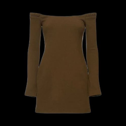 Khaite Octavia Dress 'Peat Moss'