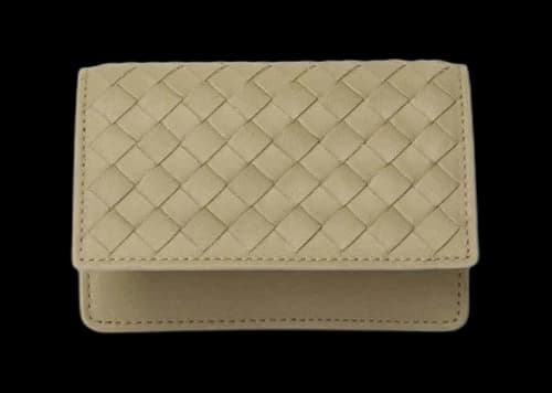 Bottega Veneta Flap Card Case Beige
