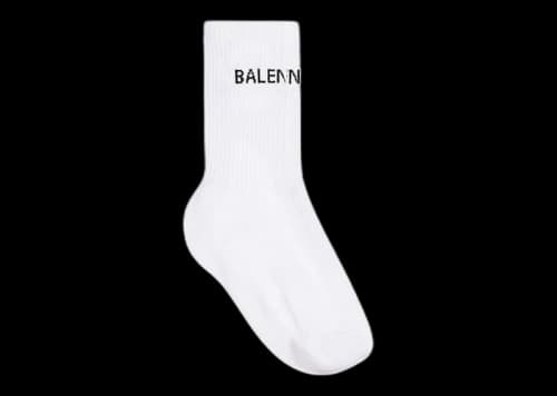 Balenciaga Logo Socks White/Black