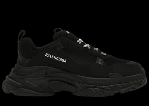 Balenciaga Triple S Black White Laces