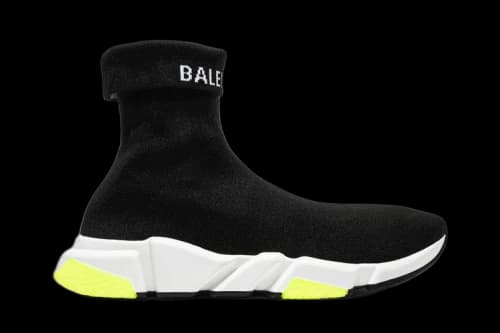 Balenciaga Speed Sneaker Cuffed 'Black Yellow'