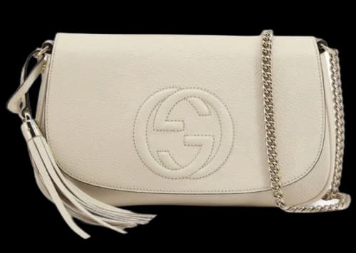 Gucci Soho Tassel Crossbody White