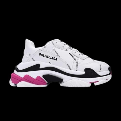 Balenciaga Triple S Sneaker 'Allover Logo - White Pink'