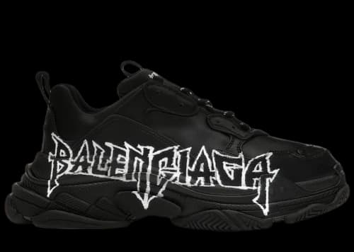 Balenciaga Triple S DIY Metal Artwork Black
