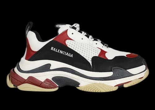 Balenciaga Triple S White Black Crimson