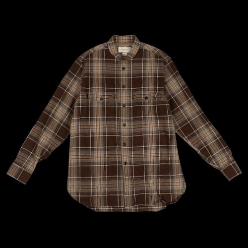 Gucci Wool Checked Button Down Shirt 'Brown'