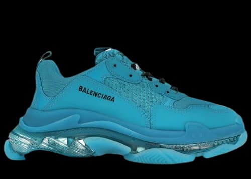 Balenciaga Triple S Clear Sole Teal Blue