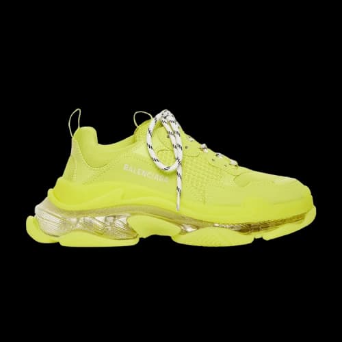 Balenciaga Triple S Sneaker 'Clear Sole - Fluo Yellow' (Women's)