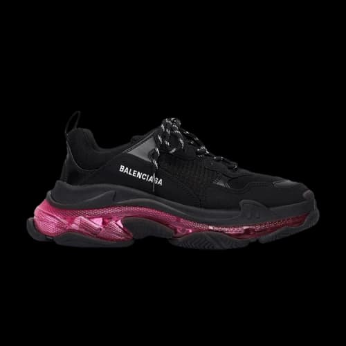 Balenciaga Triple S 'Clear Sole - Black Pink Neon' (Women's)