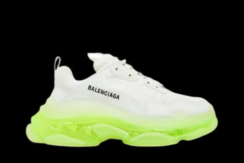 Balenciaga Triple S Sneaker 'Clear Sole - White Fluo Yellow' (Women's)