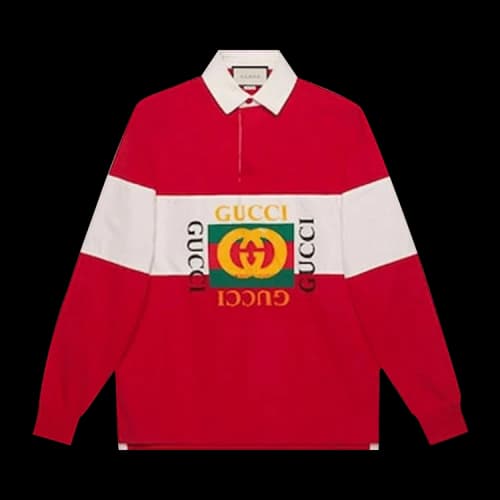 Gucci Long-Sleeve GG Polo 'Blue'