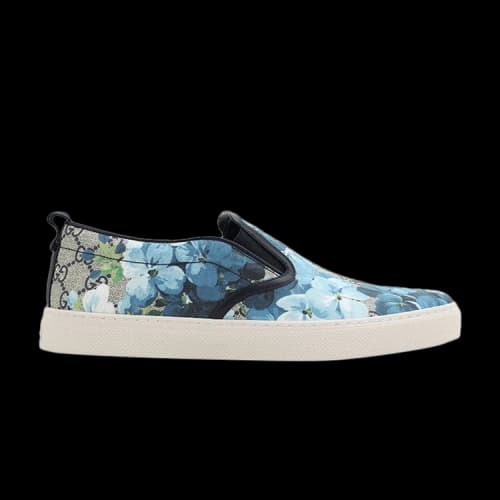 Gucci GG Supreme Canvas Slip-On 'Blue Floral'