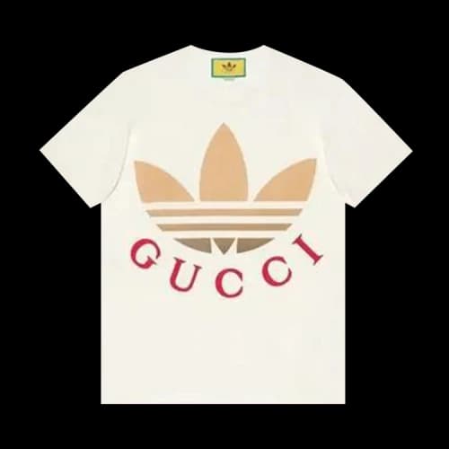 Gucci x adidas Logo T-Shirt 'White/Beige'