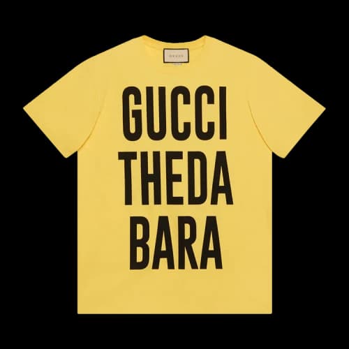 Gucci Theda Bara Print T-Shirt 'Yellow'