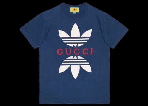Gucci x adidas Cotton Jersey T-Shirt Cobalt Blue
