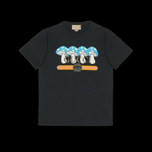 Gucci Cotton Jersey T-shirt With Print Black