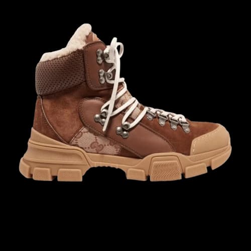 Gucci Flashtrek High 'Brown Shearling'