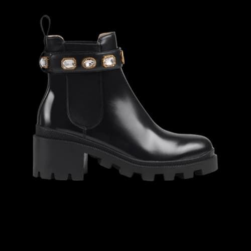 Gucci Leather Ankle Boot 'Belt - Black' (Women's)