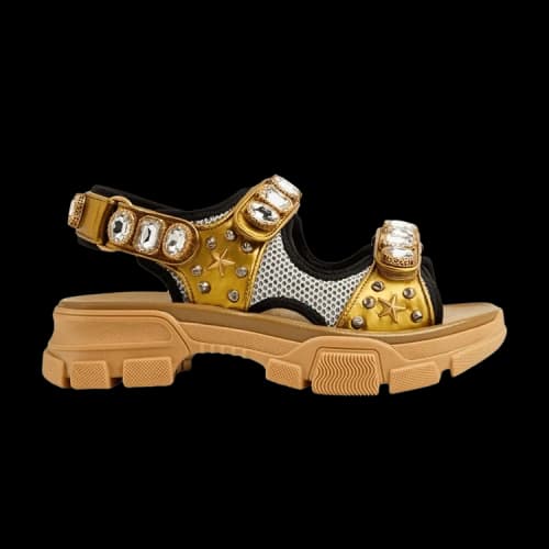Gucci Sandals 'Aguru Jewel - Gold' (Women's)
